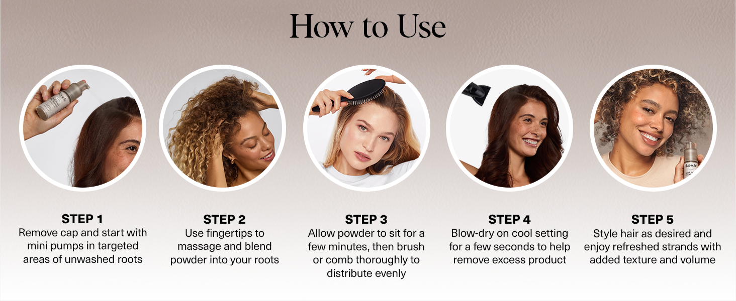 Kitsch Volumizing Rice Protein Dry Shampoo Powder - Dry Shampoo for Women & Men, Dark Hair, No White Cast, Absorbs Oil, Non-Greasy, Fragrance Free, Travel Size | Ideal Gifts for Women- Dark Tinted