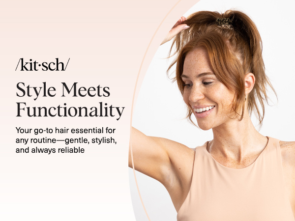 Kitsch Ultra-Petite Satin Scrunchies for Women - No Crease, Frizz-Free Sleep | Softer Than Silk Scrunchies Gentle On Hair Scrunchies for All Hair Types | Stylish Hair Accessories - Eucalyptus, 6pcs