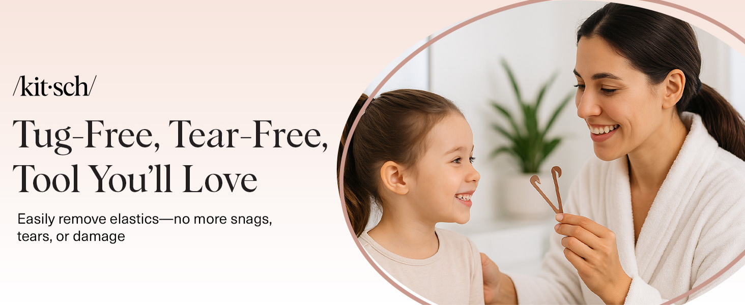 Kitsch Elastic Hair Tie Cutter Tool &ndash; Gentle, No Pull For Easy Elastic Bands For Hair Removal | Hair Rubber Bands Cutter | Ideal Gifts for Women &ndash; Multicolor, 3pc Set