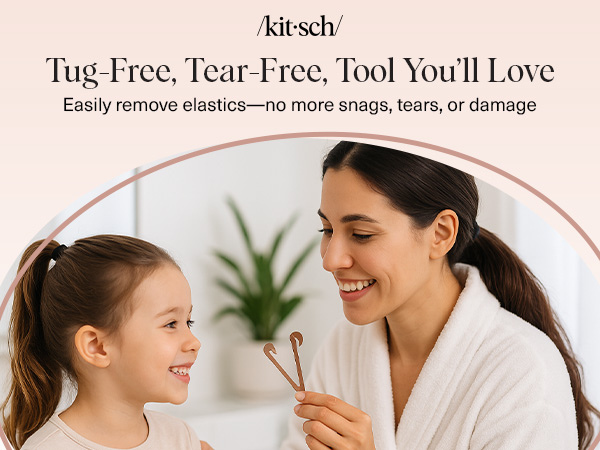 Kitsch Elastic Hair Tie Cutter Tool &ndash; Gentle, No Pull For Easy Elastic Bands For Hair Removal | Hair Rubber Bands Cutter | Ideal Gifts for Women &ndash; Multicolor, 3pc Set