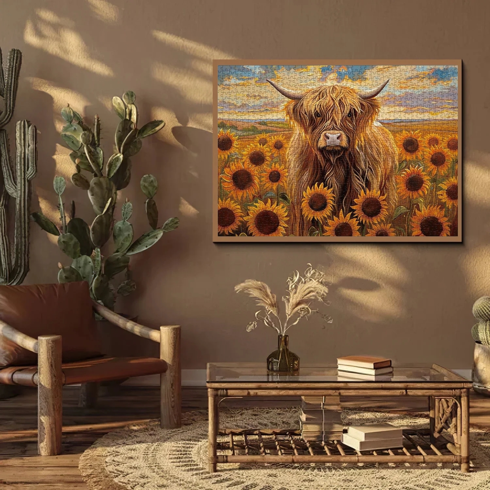Sunflowers and Cow 1000 Piece Jigsaw Puzzle for Adults - Whether as a thoughtful present for a friend or as a communal activity with family and friends, the Sunflowers and Cow puzzle is a perfect choice. Share the joy of puzzling with loved ones or gift someone special with a captivating piece that captures the essence of countryside tranquility.