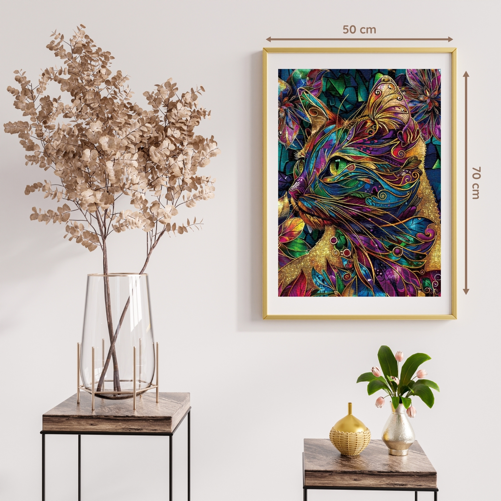 Colorful Cat 1000 Piece Jigsaw Puzzle for Adults