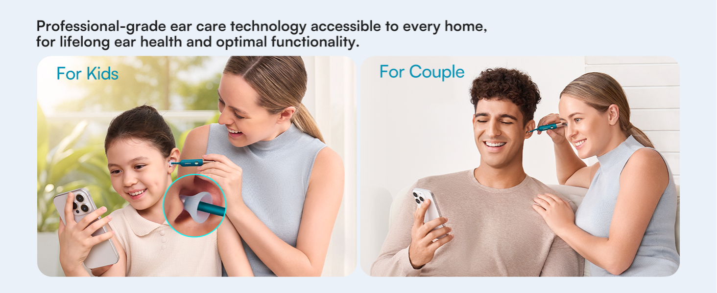 Bebird Earsight Ultra Ear Wax Removal Tool Camera, Ear Cleaner with Flexible Ear Camera Otoscope, Painless Visual Ear Pick Tweezers, Visual Scope Earwax Cleaning Dropper, Ear Cleaning Kit for Family