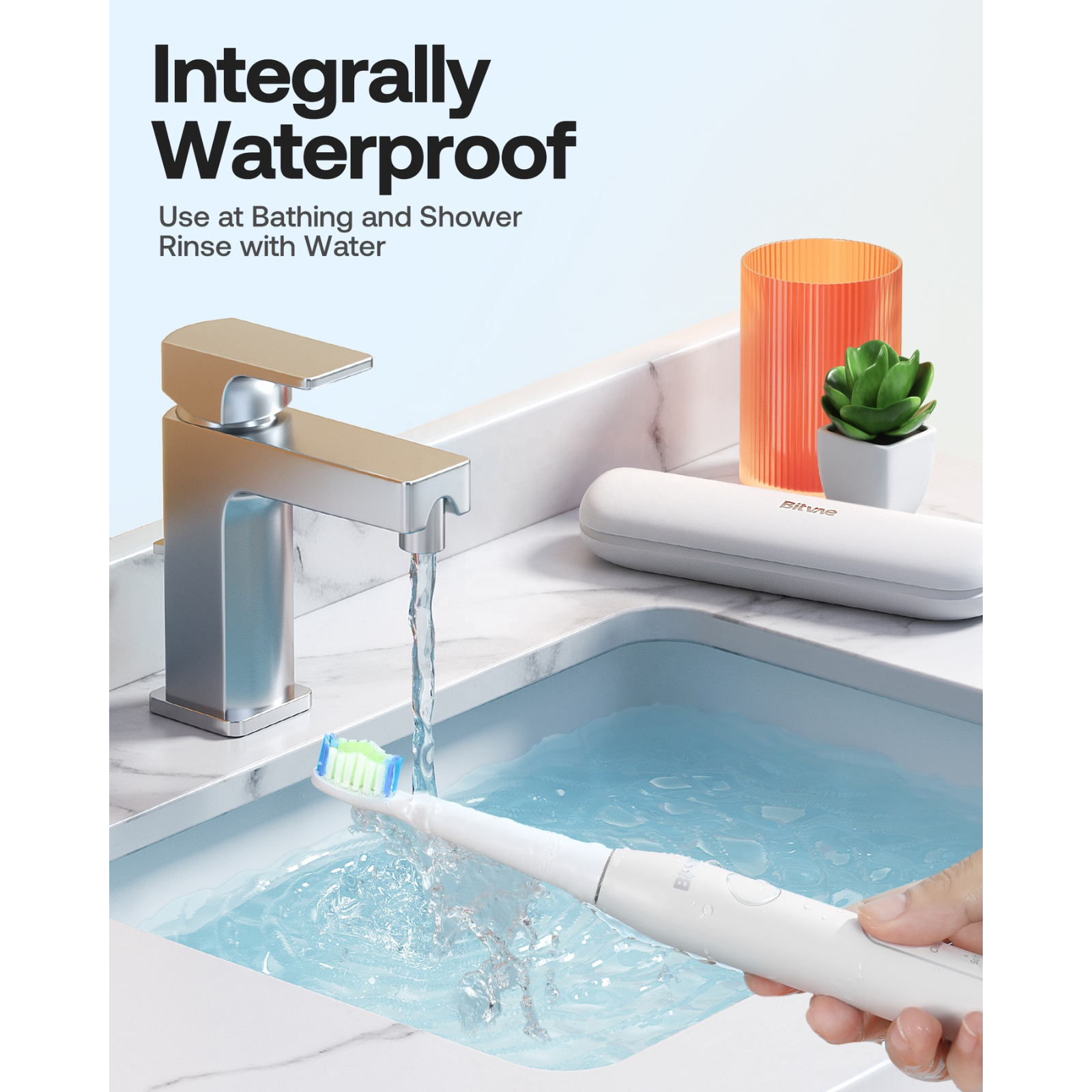 Bitvae Electric toothbrush IPX7 Waterproof safe to use in shower