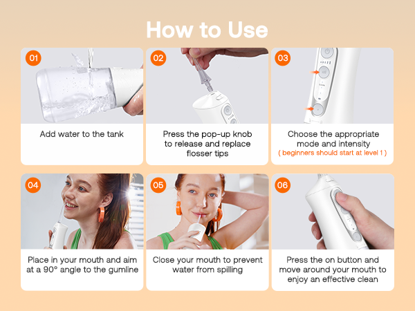 Water Flosser Bitvae C6 How to use