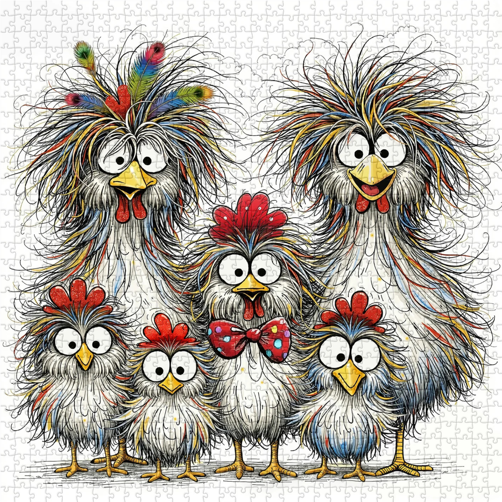 The Scruffy Chicks Jigsaw Puzzle 1000 Pieces