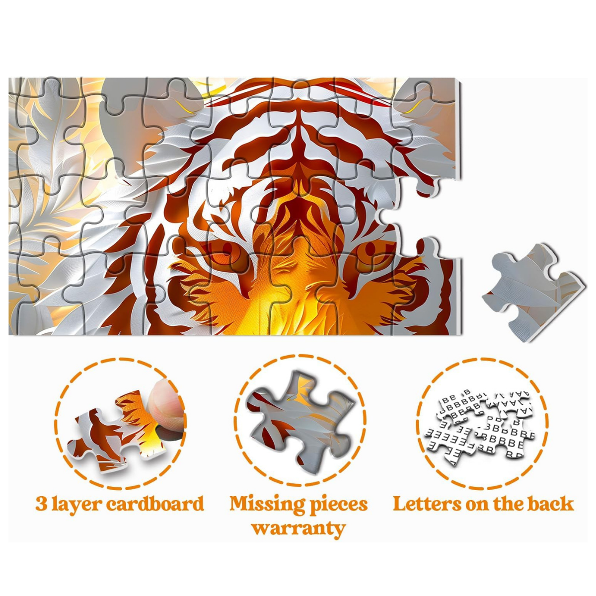 Paper Tiger Shadow Jigsaw Puzzle 1000 Pieces