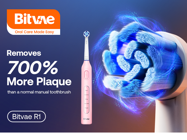 Bitvae R1 Electric Toothbrush - 700% More Plaque Removal