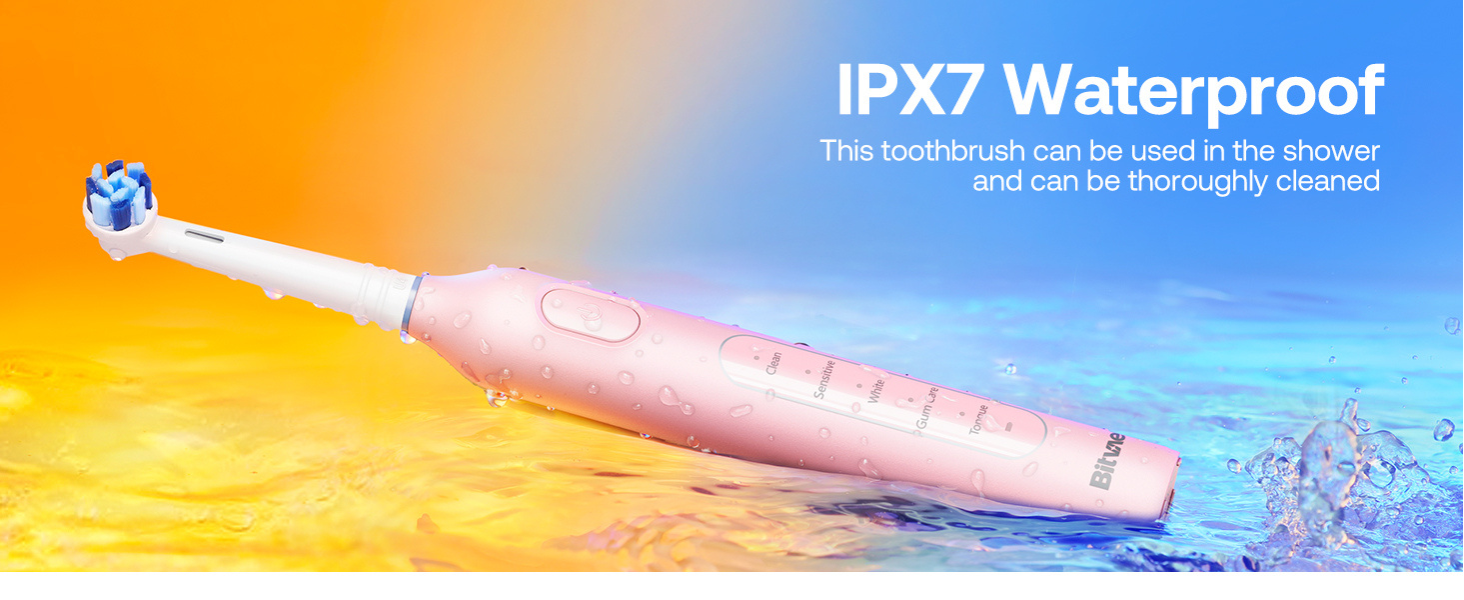 Bitvae R1 Electric Toothbrush - IPX7 Waterproof - Safe to use in the shower