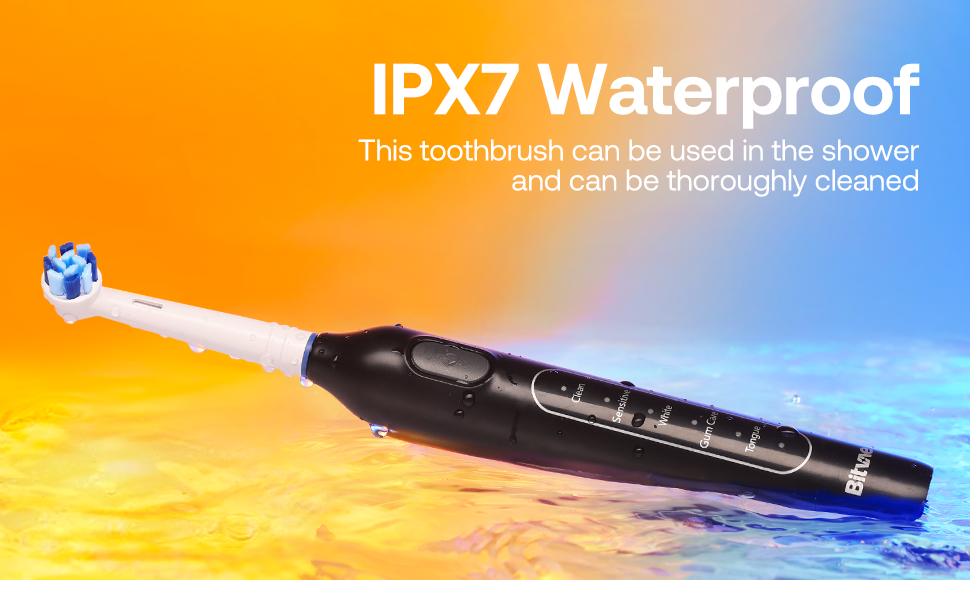Bitvae R1 Electric Toothbrush - IPX7 Waterproof - Safe to use in the shower