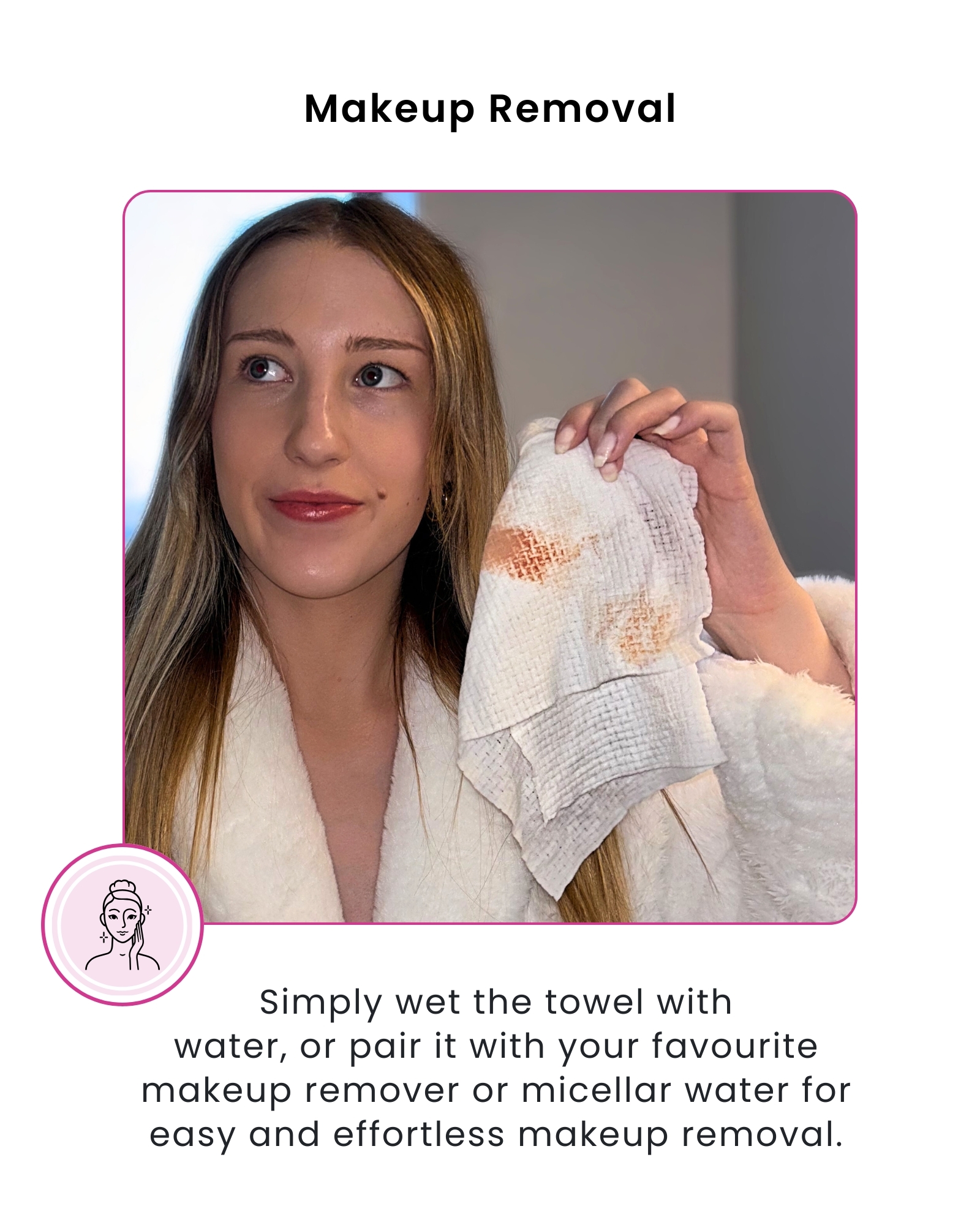 Makeup removal using disposable face towels