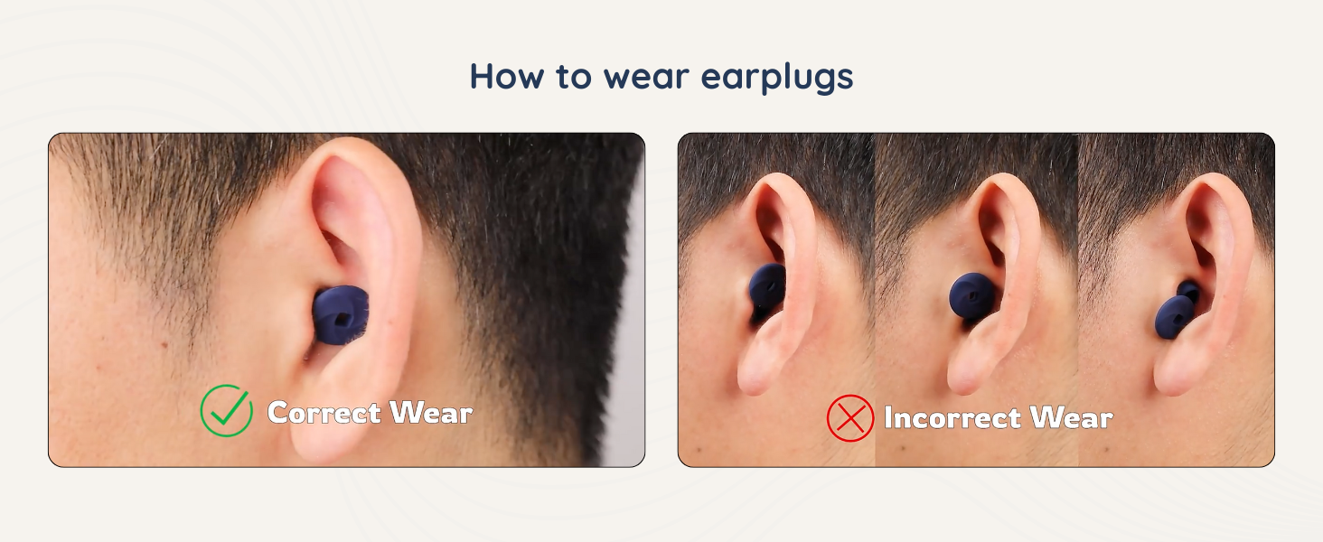 How to wear earplugs for sleeping