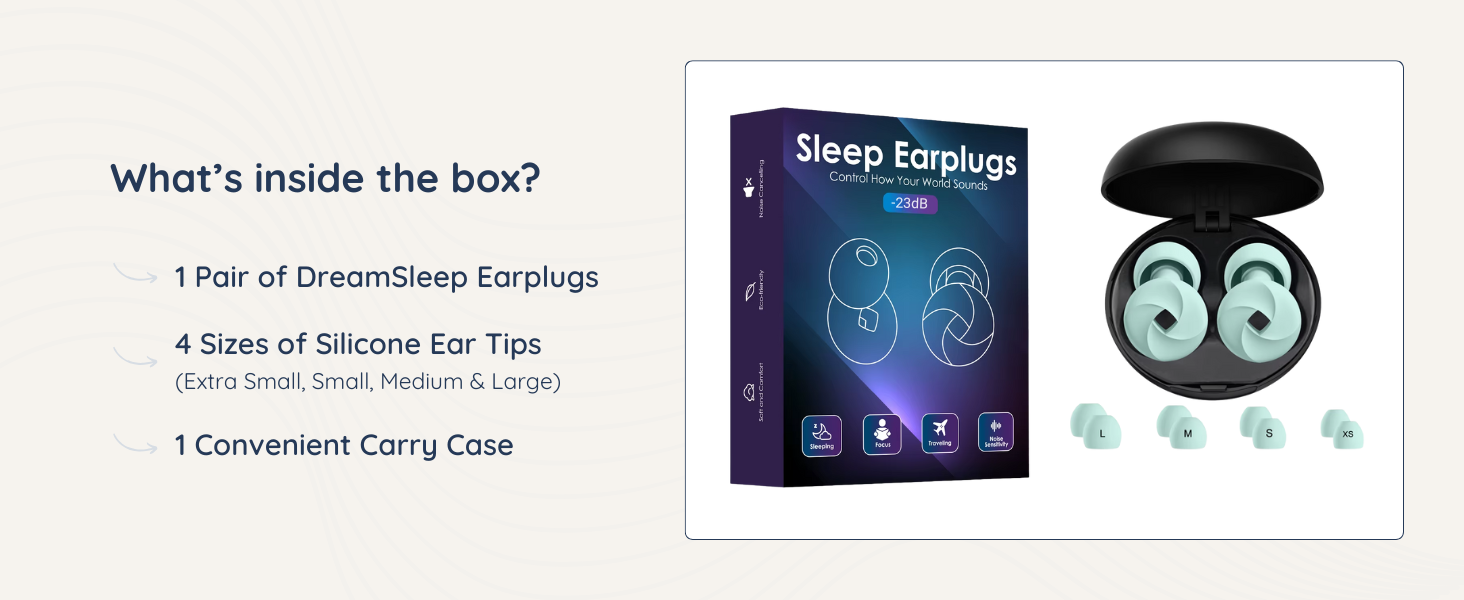 Earplugs for Sleeping - DreamSleep - What's inside the box