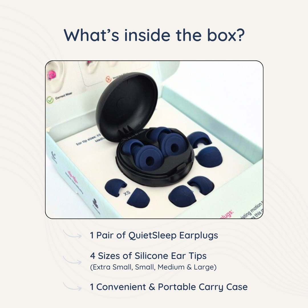 QuietSleep Earplugs for Sleeping - What's inside the box