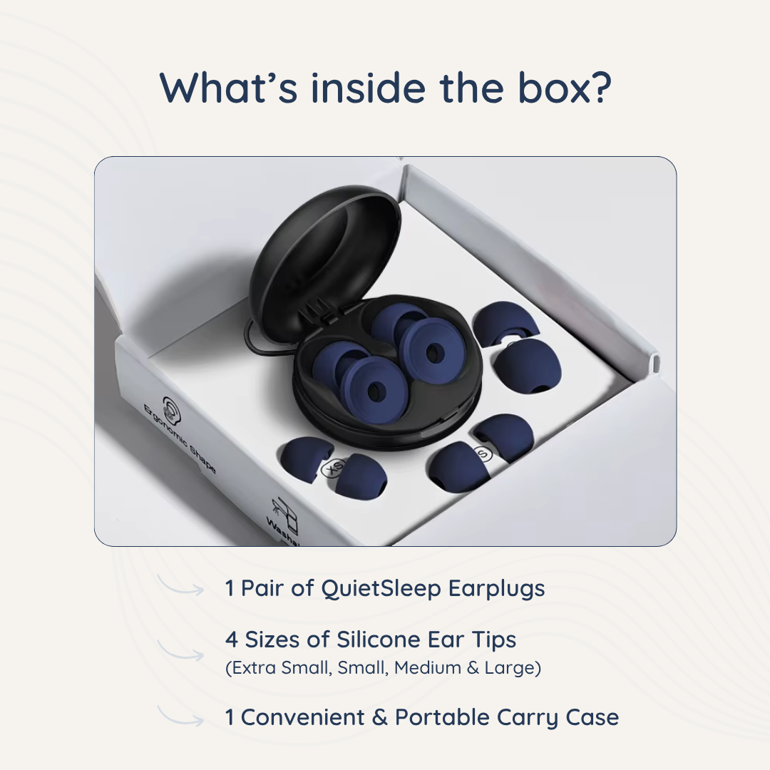 QuietSleep Earplugs for Sleeping - What's inside the box