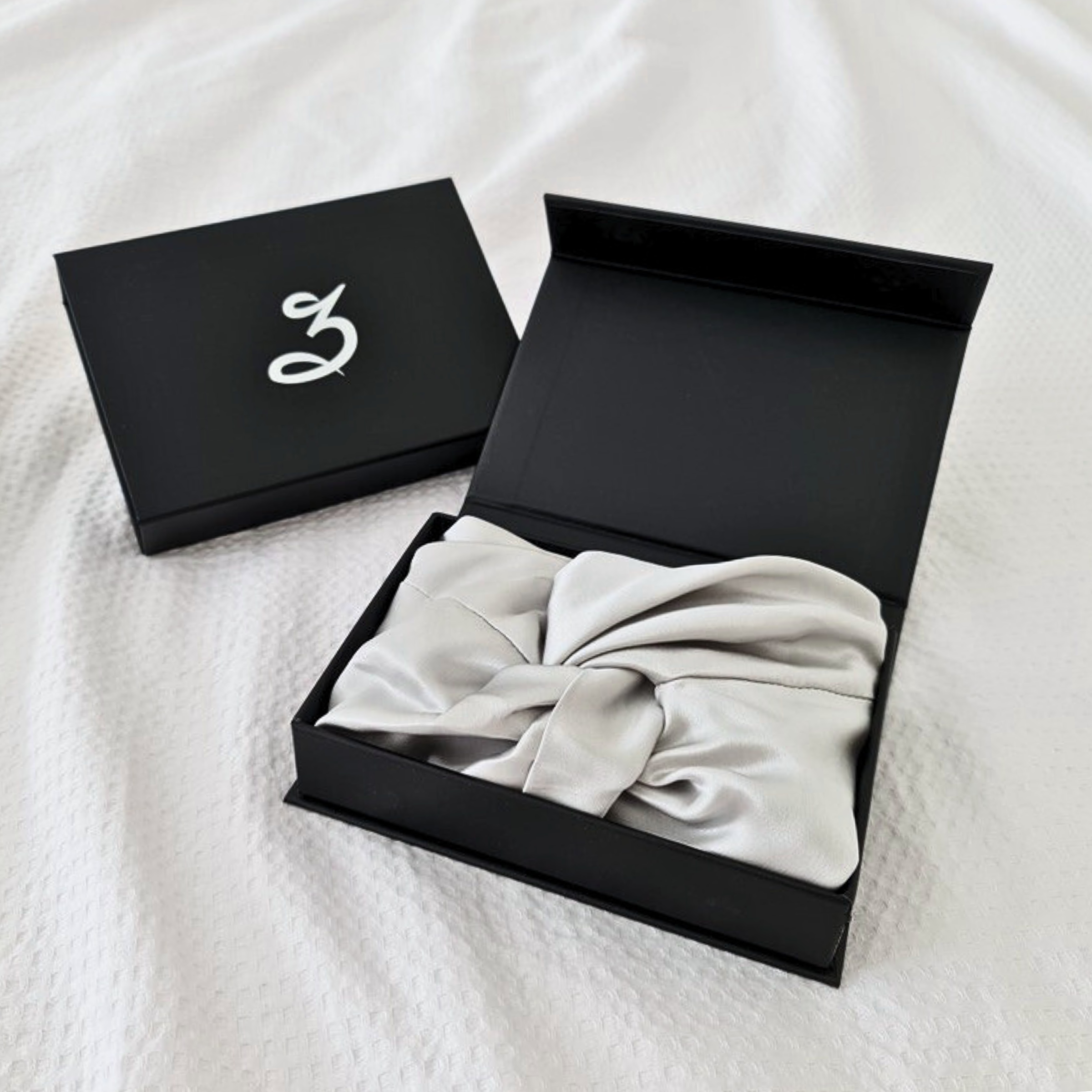 Silk Bonnet Silver Sleep Cap With Gift Box