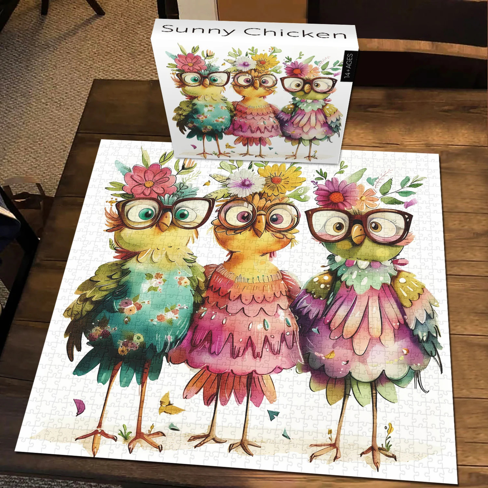 Cute Chicken 1000 Piece Jigsaw Puzzle for Adults