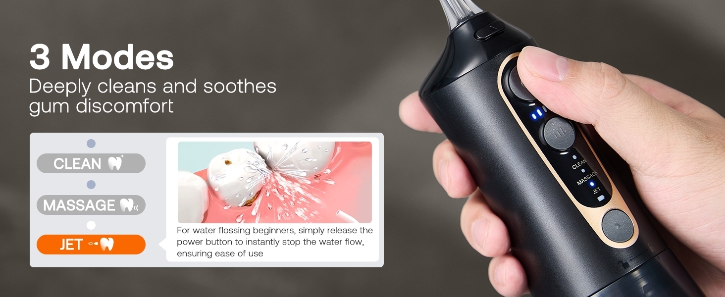 Water Flosser Bitvae C6, 3 Modes Deeply Cleans and Soothes Gum Discomfort
