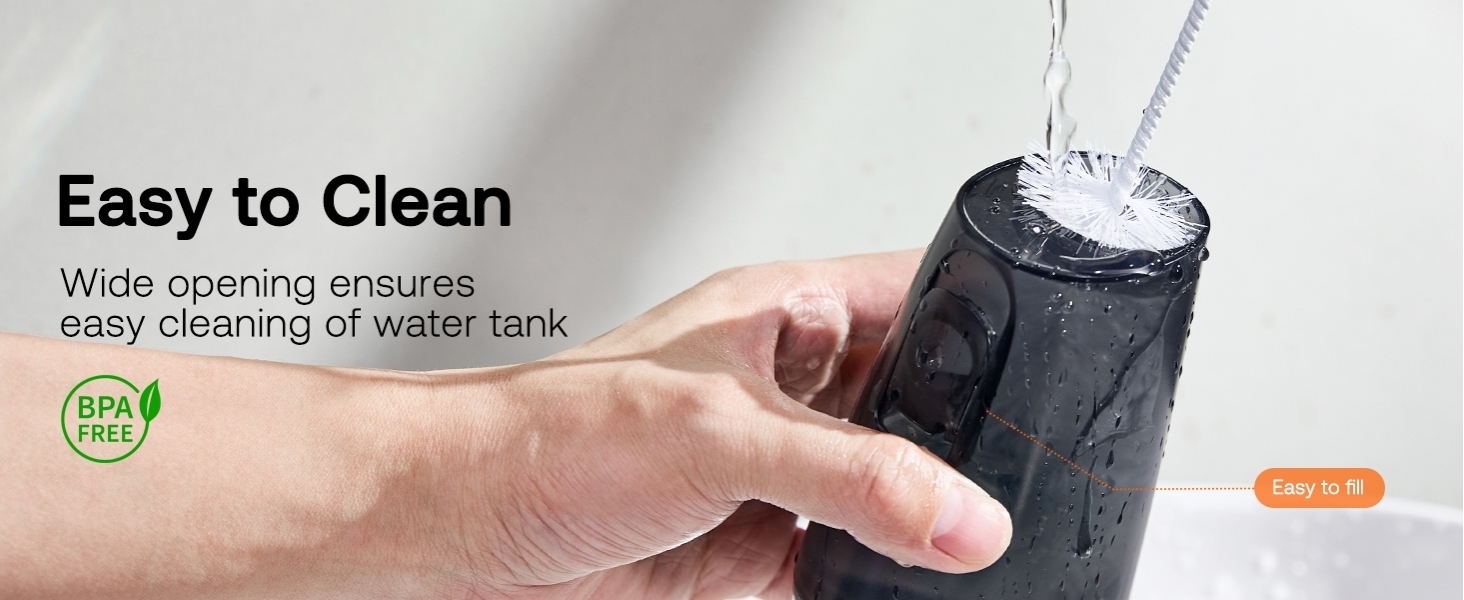 Water Flosser Bitvae C6 - Easy to Clean - Wide opening ensures easy cleaning of water tank