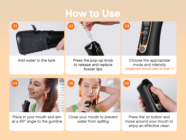 Water Flosser Bitvae C6 How to use