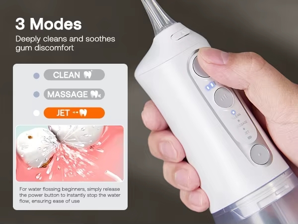 Water Flosser Bitvae C6 With 3 Modes. Clean, Massage and Jet. Deeply cleans and soothes gum discomfort.