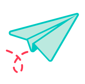 shipping icon of a paper airplane