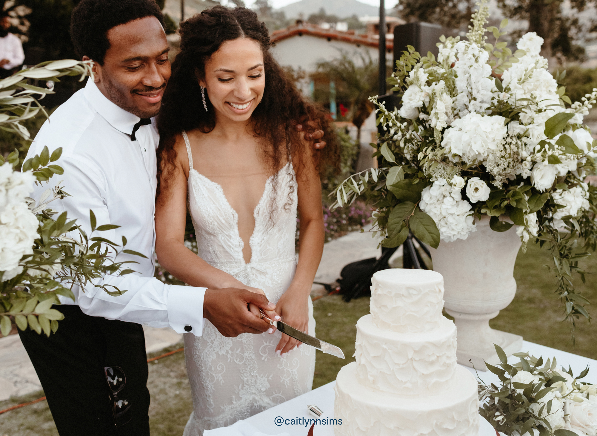 Photo of Christian couple cake cutting shot