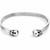Mini Double Skull Cuff Bracelet in Sterling Silver 925