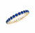 Natural Blue Sapphire Eternity Band in 14kt Yellow Gold