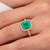 Colombian Emerald and Diamond Ring in 18k Rose Gold