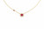 Ruby and Diamond Pendant in 14k Yellow Gold
