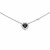 Blue Sapphire and Diamond Heart Necklace  on 14k White Gold