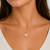 Mini Puff Heart Natural Diamond Pendant  in 18k Yellow Gold with Chain