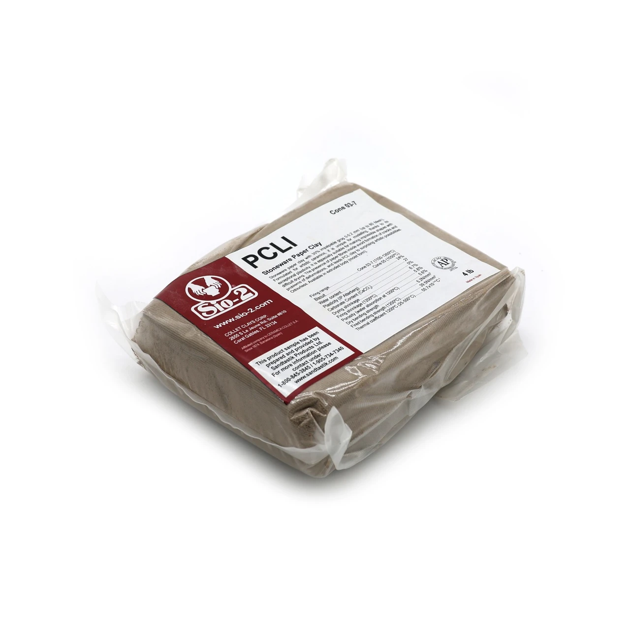 SiO-2 PCLI Stoneware Paper Clay clay bag