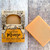 Bar of Mango Goat Milk Soap on rustic wood background