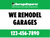 24 x 18 We Remodel Garages Yard Sign with H-Stake