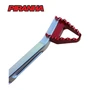 BILLET BRAKE PEDAL SILVER (RED TIP)