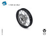 COMPLETE 10" FRONT WHEEL w/BRAKE DISC - SILVER HUB
