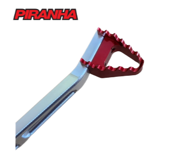 BILLET BRAKE PEDAL SILVER (RED TIP)