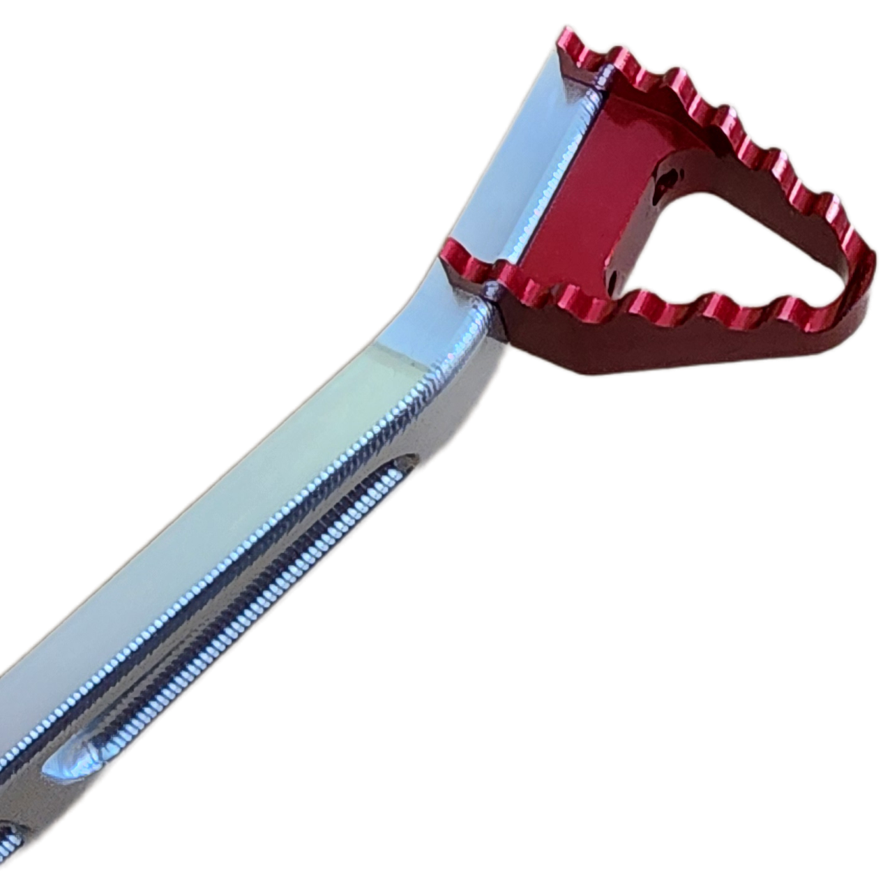 BILLET BRAKE PEDAL SILVER (RED TIP)