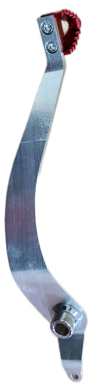 BILLET BRAKE PEDAL SILVER (RED TIP)