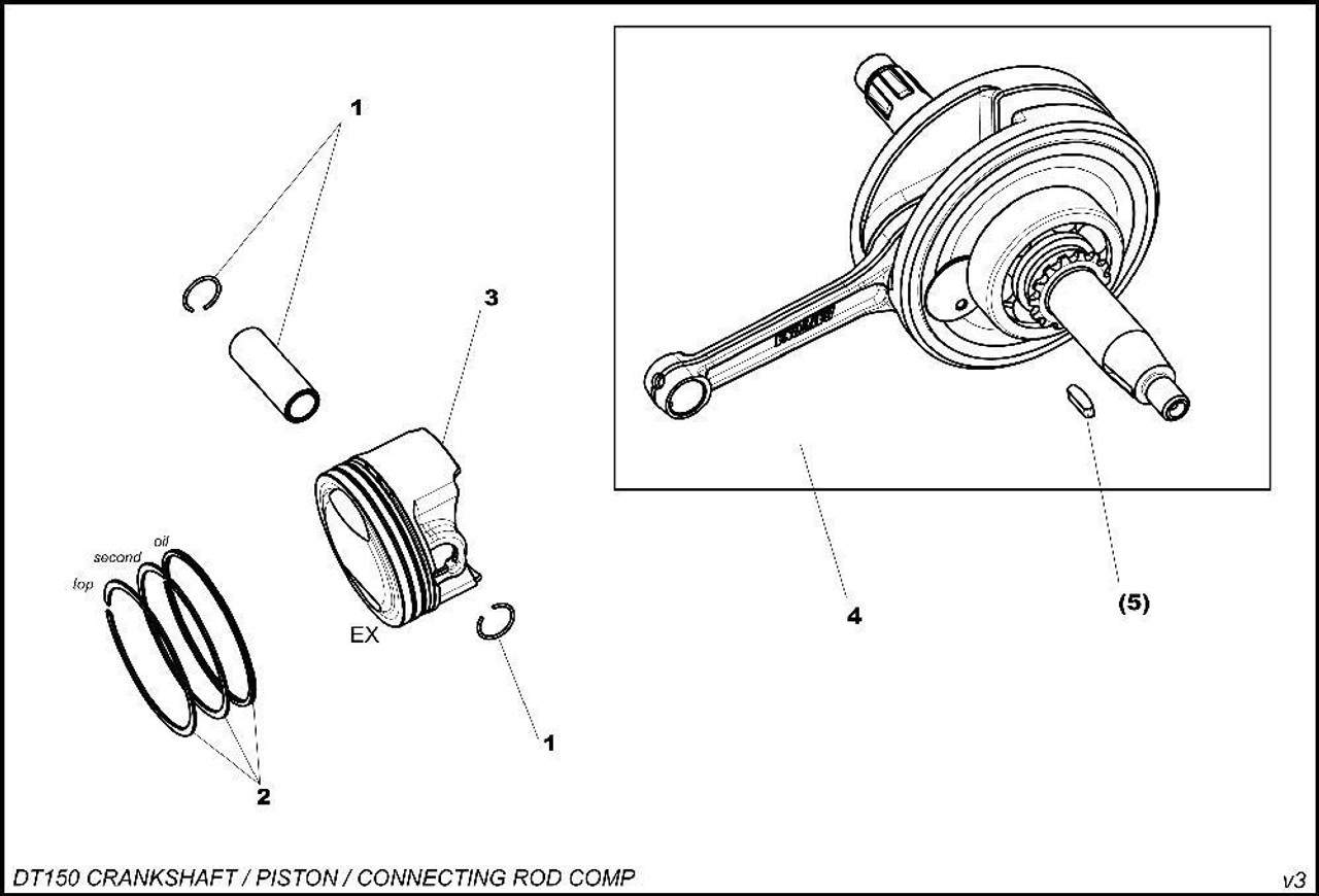 PISTON PIN & CLIP, PISTON PIN (2)