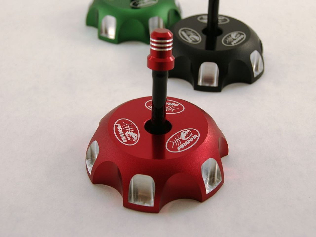 PIRANHA BILLET FUEL CAP - CRF50 / KLX110 - RED