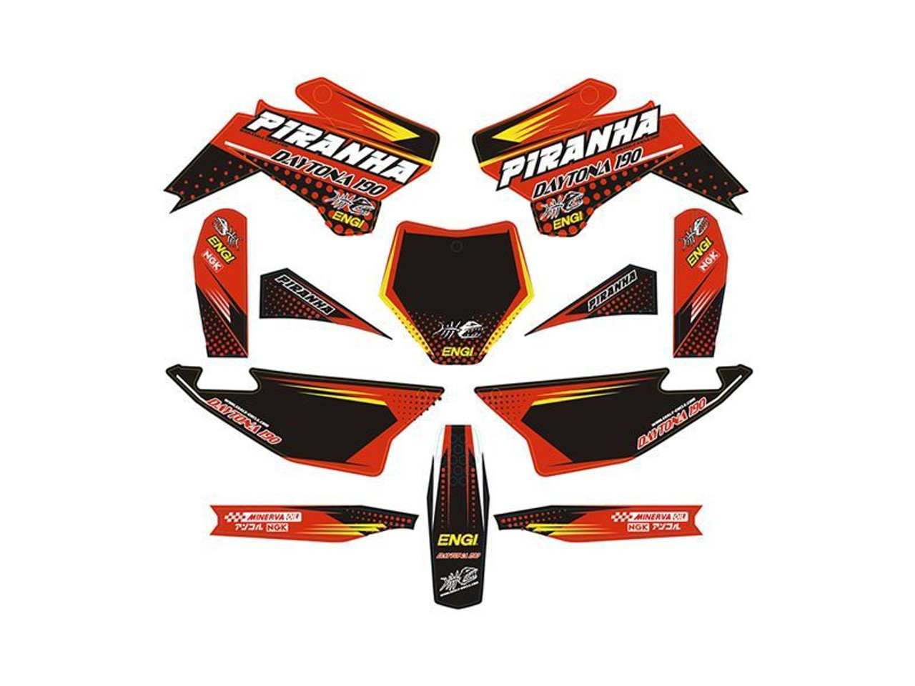 PIRANHA COMPLETE GRAPHIC KIT - P190-4V