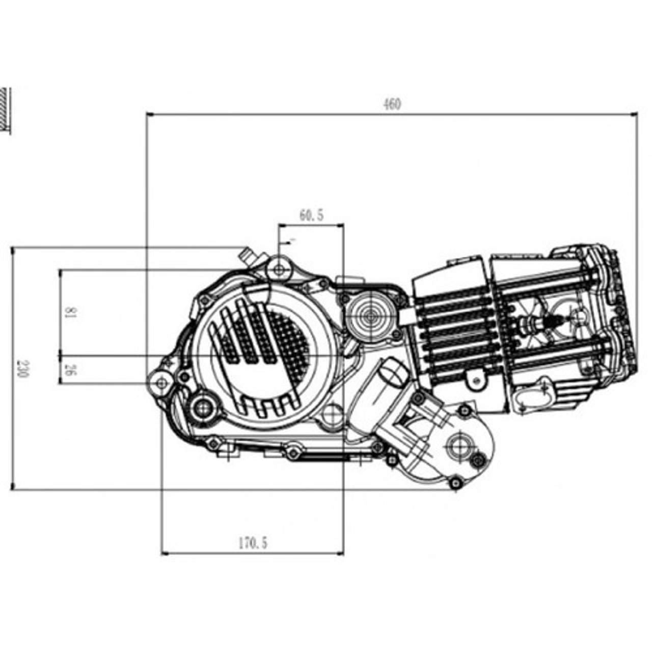 ZONGSHEN 190cc E-START ENGINE - 5 SPEED