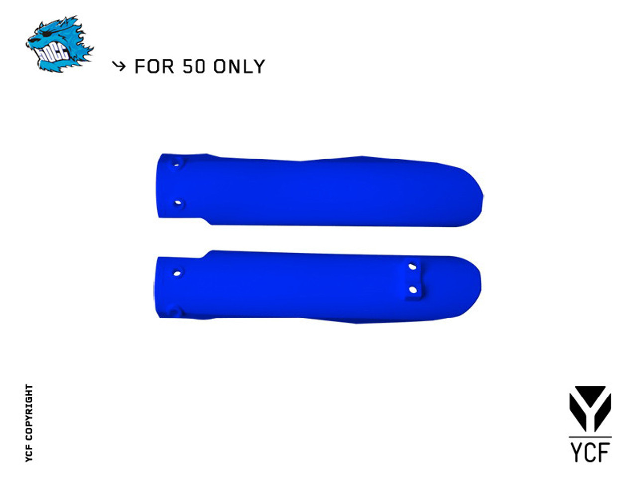 FORK GUARDS - 50cc - BLUE