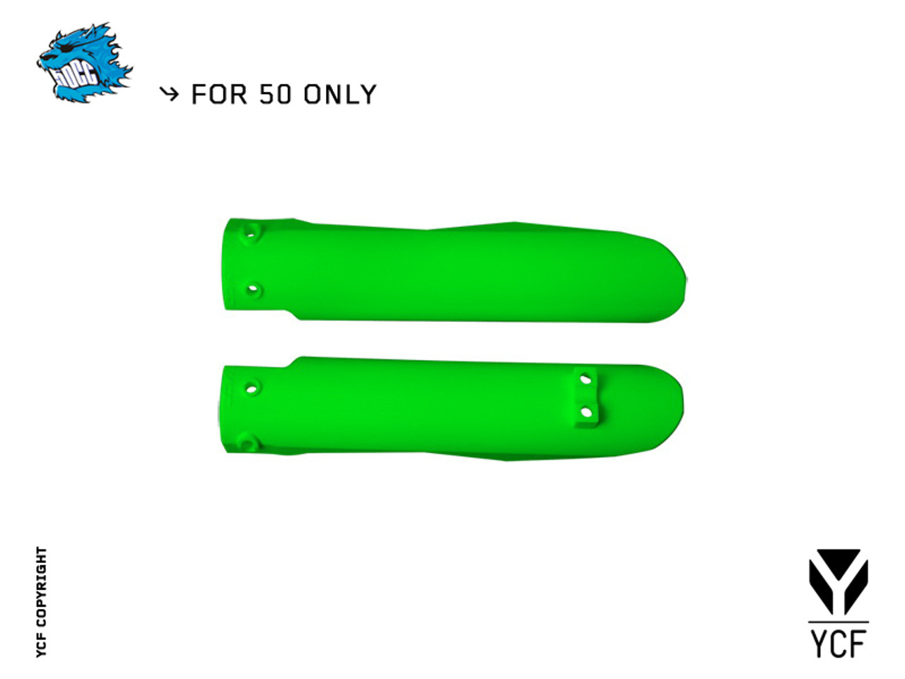 FORK GUARDS - 50cc - GREEN