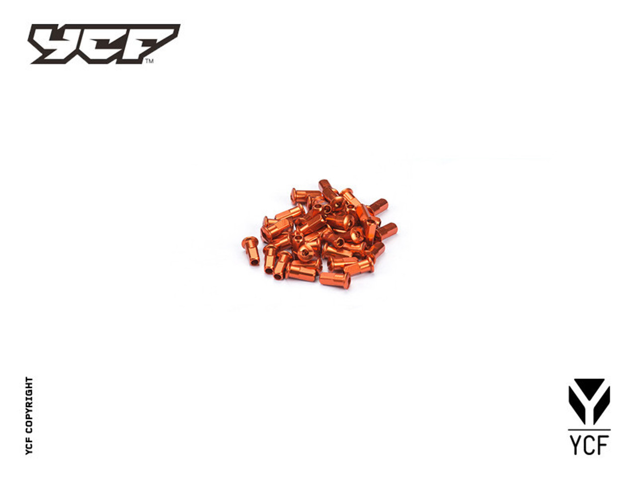 SPOKE NIPPLES - 32PCS - ORANGE