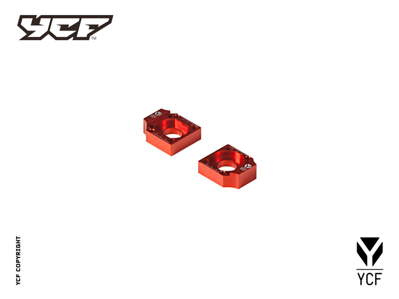 YCF-CNC AXLE BLOCKS - ORANGE