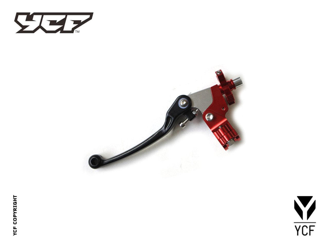 CNC ADJUSTABLE BRACKET WITH CLUTCH LEVER - RED